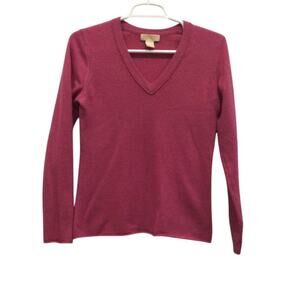 Simply Cashmere Womens Cashmere Sweater Size Small Pink Classic Preppy Old Money